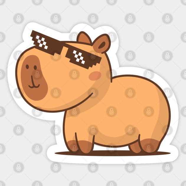 Cool Capybara Sticker by zoljo